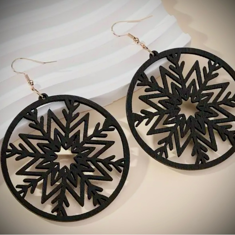 Large Snowflake Earrings